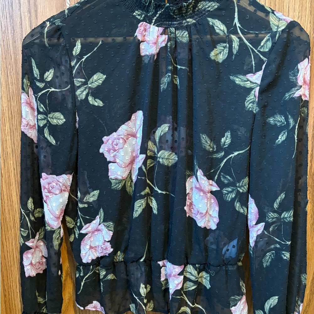 Floral Sheer Blouse - Picture 3 of 8
